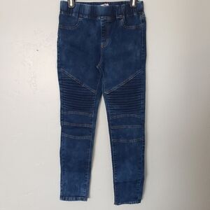 Peek a Boot NWT Medium Dark Wash Denim Moto Pull On Skinny Jeans